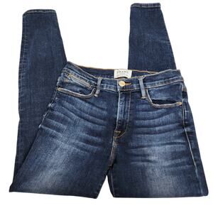 FRAME Le High Skinny Dark Wash Hoffman Jeans Size 27